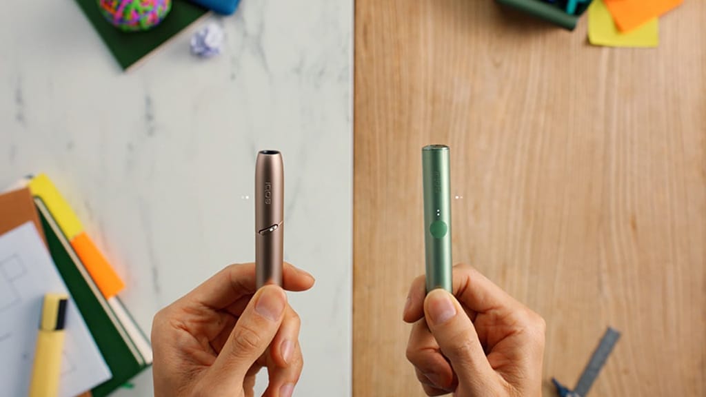 IQOS ORIGINALS DUO turētājs un IQOS ILUMA turētājs.