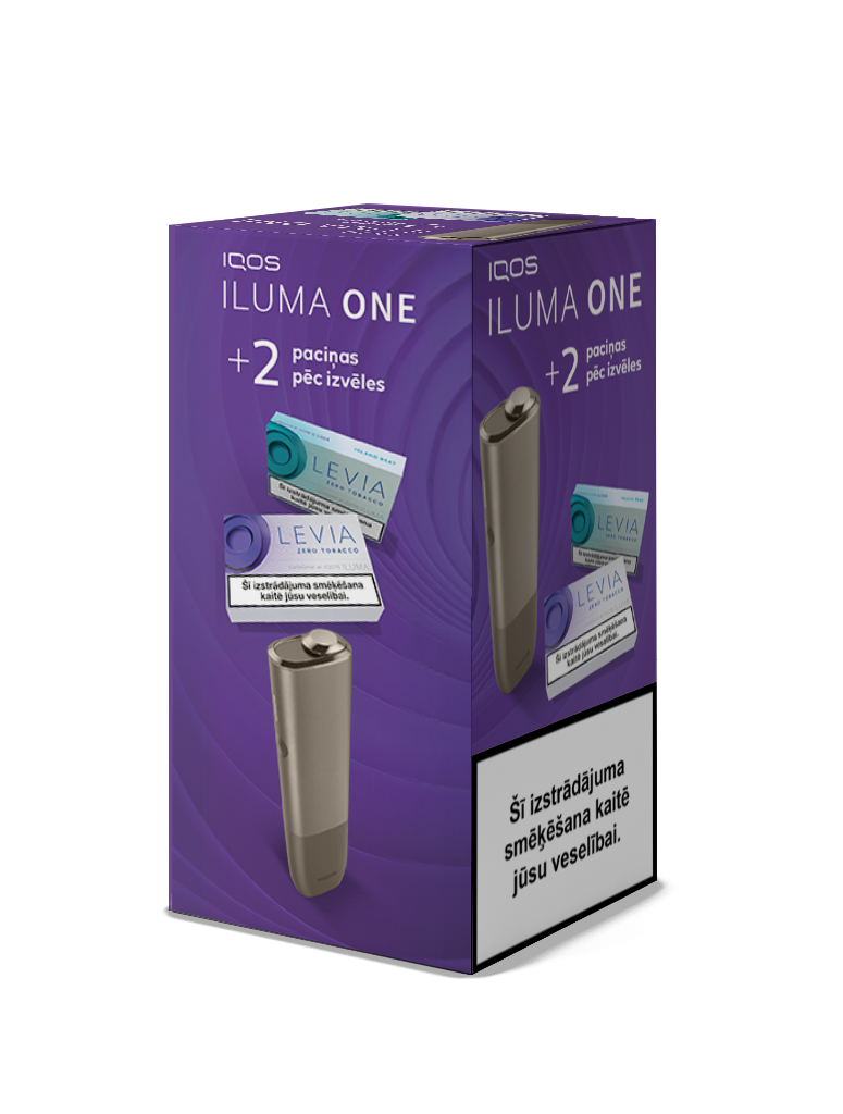 IQOS ILUMA ONE un 2 LEVIA paciņas